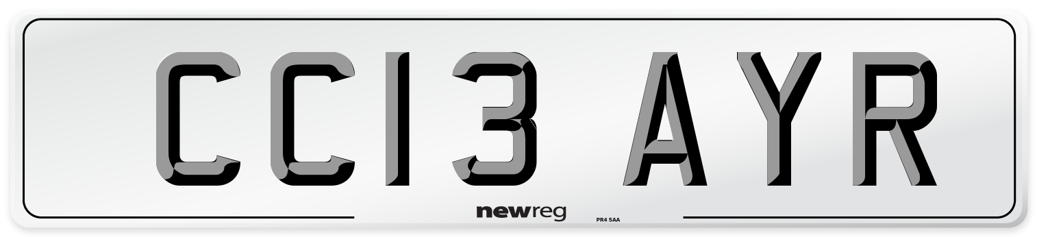 CC13 AYR Number Plate from New Reg